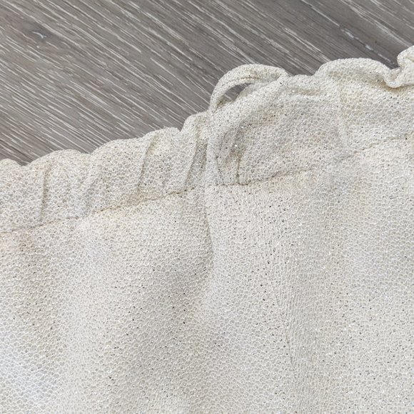 70s vintage metallic silver halter crop top maxi skirt two piece - Picture 6 of 7